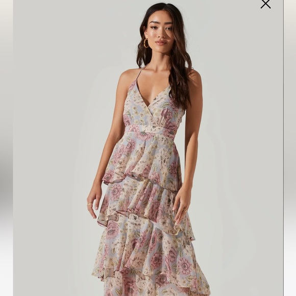 ROSANA FLORAL TIERED RUFFLE MAXI DRESS - Astr the label - Picture 2 of 5